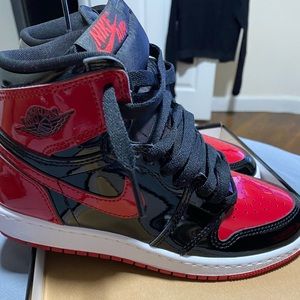 Bred patent leather Jordan 1.